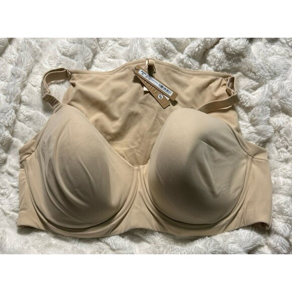 NWT SKIMS FITS EVERYBODY FULL COVERAGE BACK SMOOTHER BRA SAND - 44DD - Picture 2 of 5